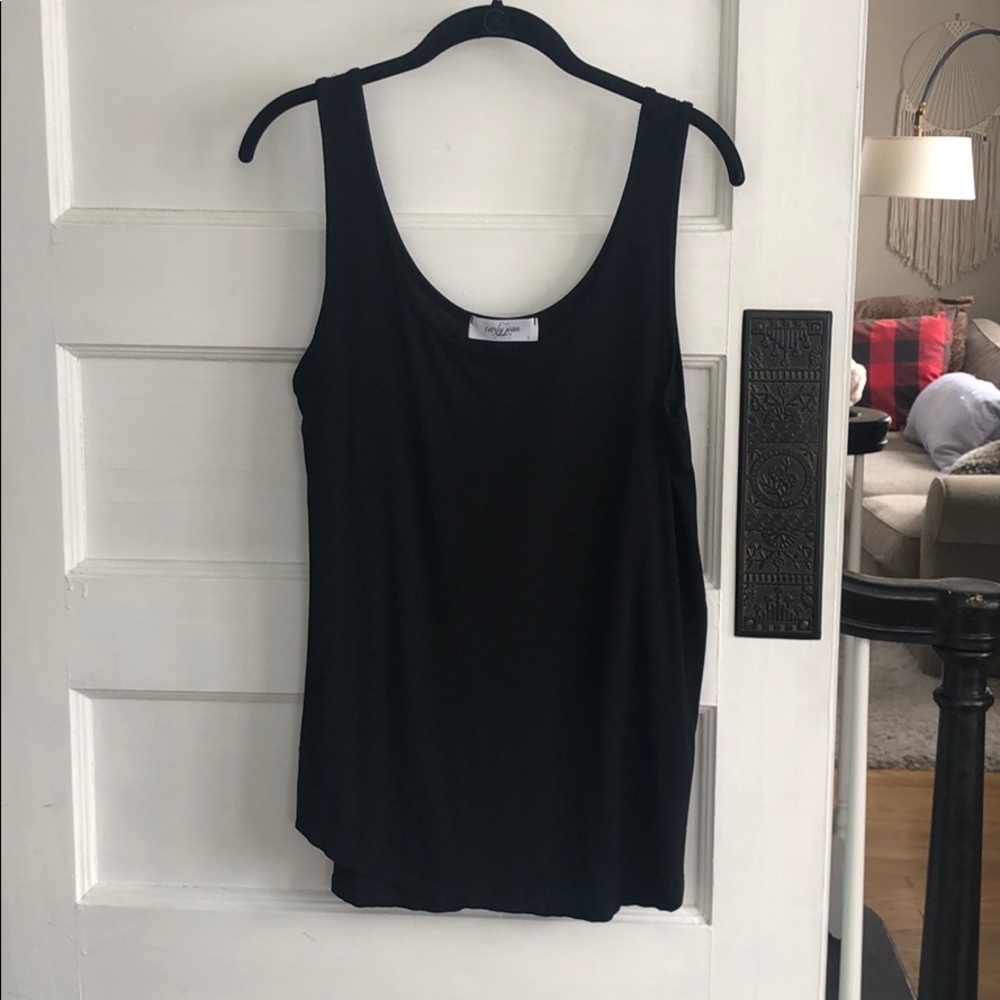 CJLA Scoop neck basic tank black